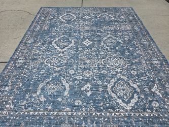 New 8x10 Large Washable Area Rug Vintage Distressed Floor Carpet Traditional Floral Rug, Soft