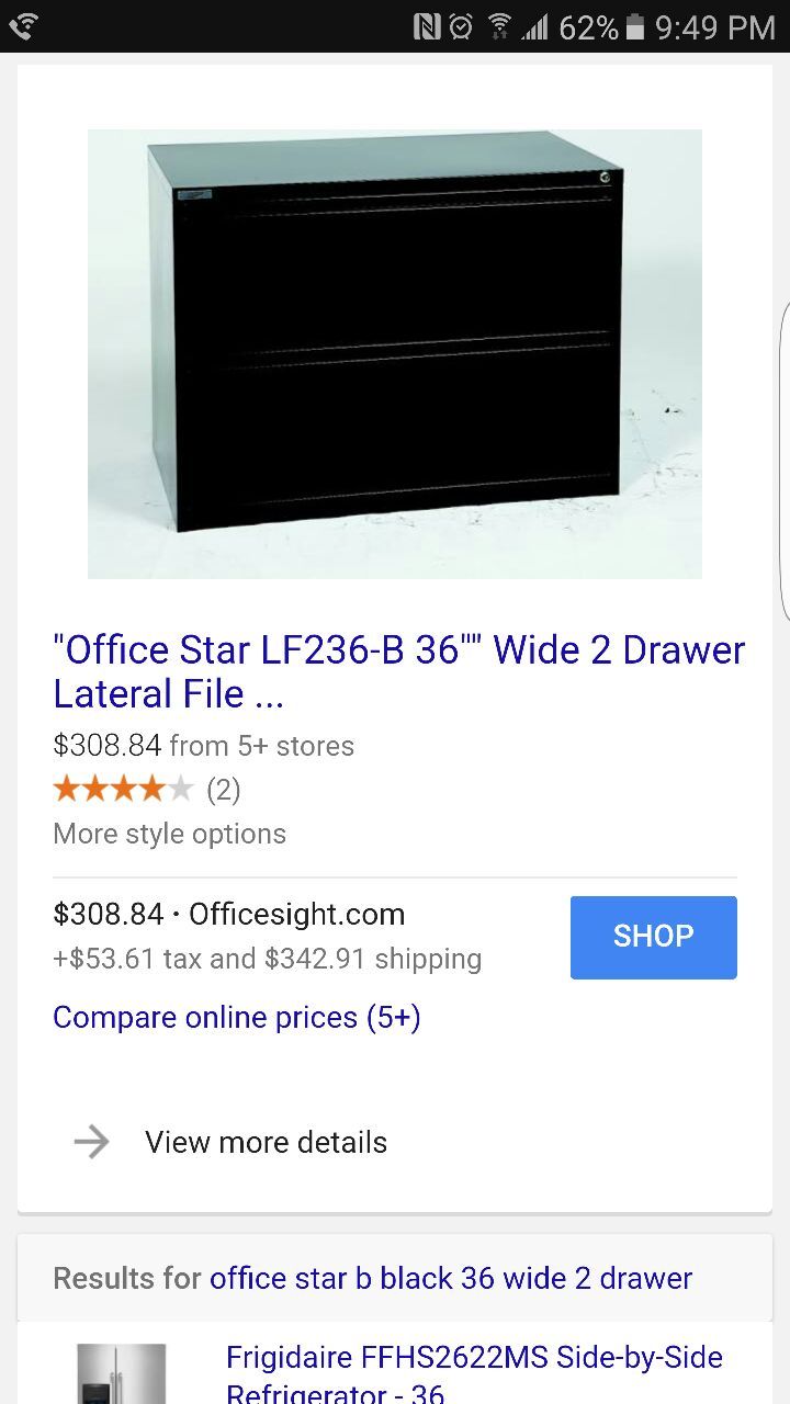 File cabinet with key