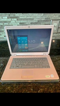 14.1” Vaio Sonny VGN-CR220E Pink Laptop with Webcam, Windows 10, Microsoft Office.