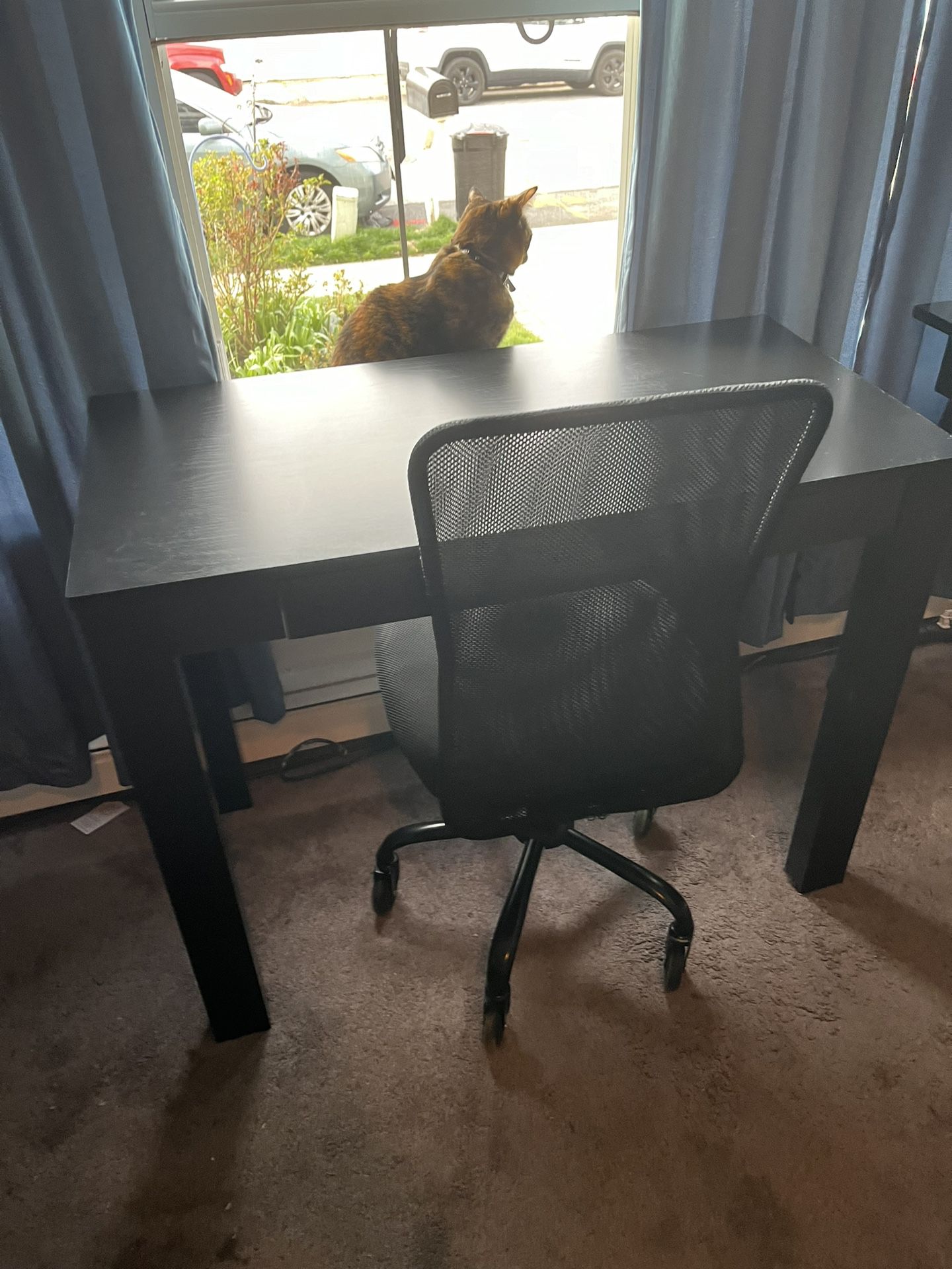 Black Desk + Chair