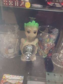 Baby Groot Novelty Glass Water Pipe