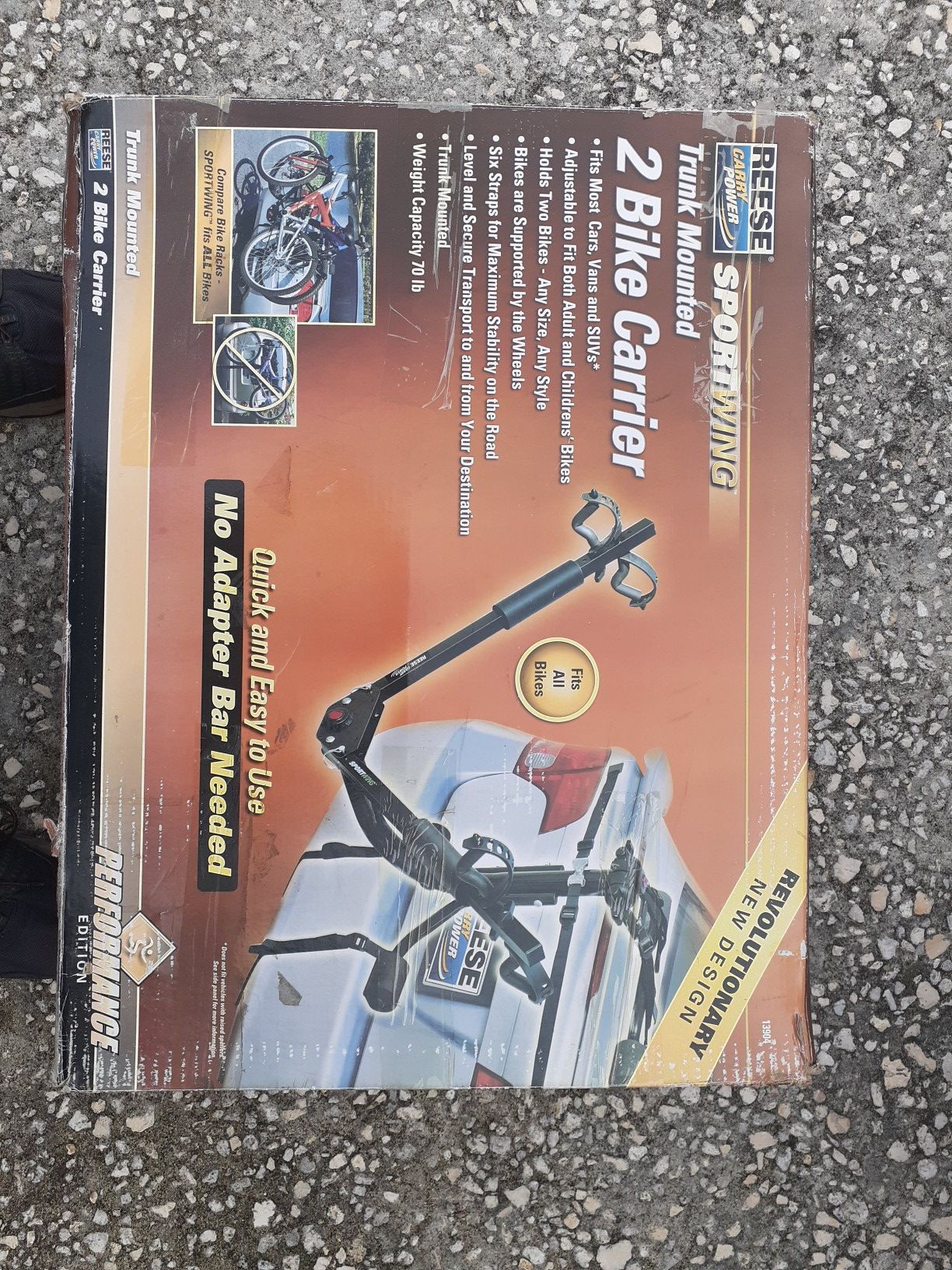 Reese sportwing trunk mounted 2 bike carrier