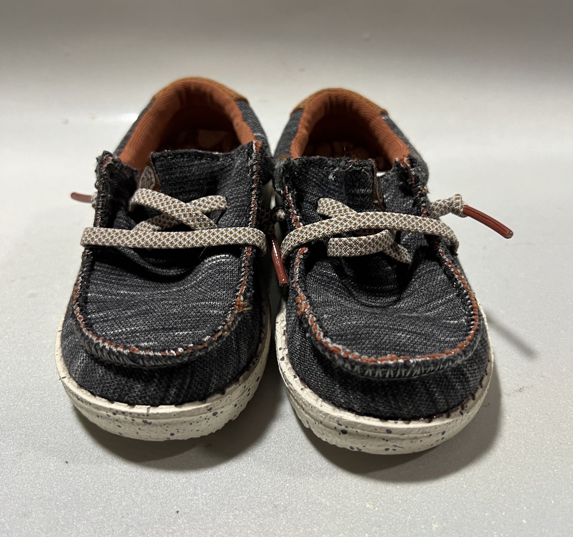 Hey Dude Toddler Boys Wally Jersey Dark Gray Slip-On Sneakers Size K5