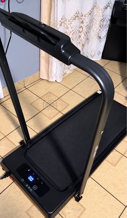 Black Folding Treadmill with LED Display
