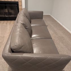 3-seat Leather Sofa For Sale