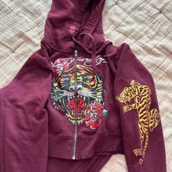 Burgundy Ed Hardy Set