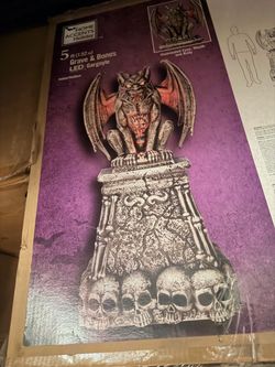 Home Accents Holiday 5 ft. Grave & Bones LED Gargoyle