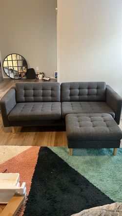 Sofa couch + ottoman (IKEA Morabo)