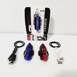 USB Bike Light, Bicycle Front Rear Tail Safety Flash Light Lamp ( 3 Pack )
