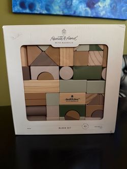Brand New Hearth & Hand Wooden Building Blocks — 43 Pieces- sealed from target