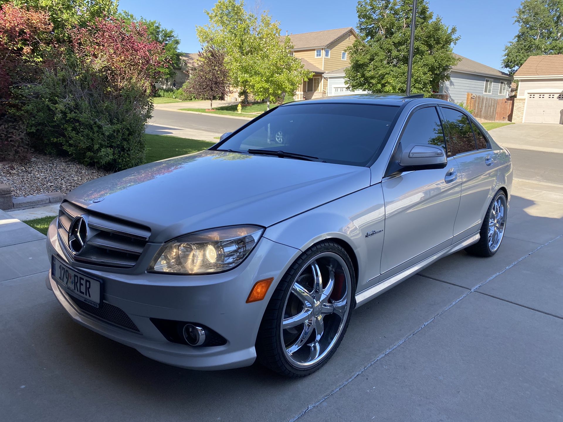 2009 Mercedes C63 AMG 138,000 miles Very well-maintained always garaged and covered AMG rear window spoiler and AMG trunk spoiler staggered 20" rim
