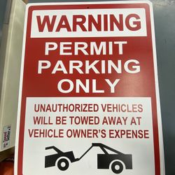Permit Parking Only Signs
