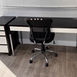 Office Desk, File Cabinet And Chair 