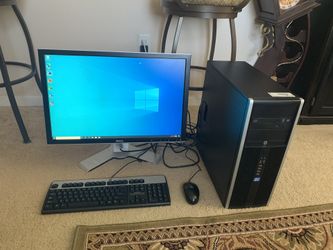 Hp i5 Desktop Computer W/Windows 10 Pro & Lifetime Office 1tb 8gb Ram 24in WiFi (Extremely Fast)
