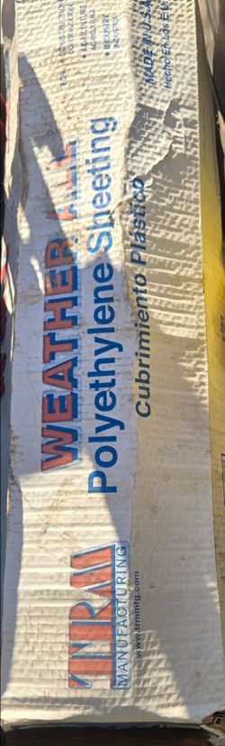 20×100 6 mil clear poly sheeting