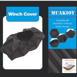 NEW 2 packs of Winch Cover, Heavy Duty Waterproof Dust-Proof Winch Protection Cover, Ideal for Electric Winches 80 lbs, Indoor/Outdoor (21.5” 