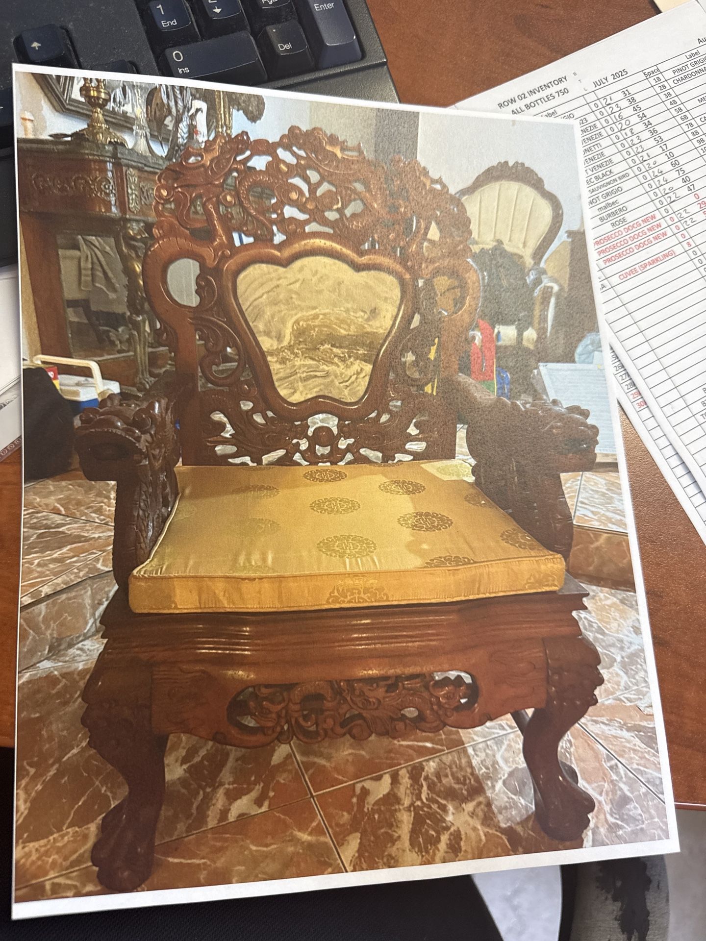 Antique Chinese Redwood 2 Chairs For 2,000.00