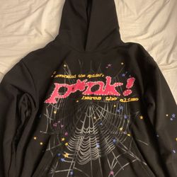 Sp5der Pink Hoodie Size Small