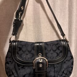 Coach Soho Pleated Buckle Flap Handbag /Matching Wallet Included