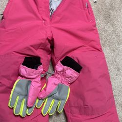 Brand New Snow Pant  for Girls With Gloves