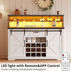 A25 $150  Farmhouse Coffee Bar Cabinet