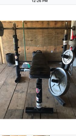 Bench n bar with 14 differ weights