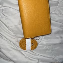 yellow crossbody 2&1 bag 