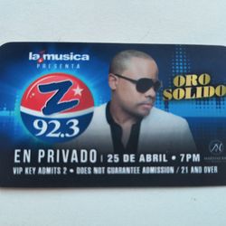 Cuatro Tickets Concierto Privado De Oro Solido 92.3