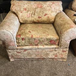 2 Floral Chairs - $5.00 Each 