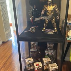 Hot Toys And Funkos with 2 Moducases