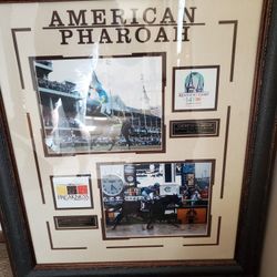 American Pharoah Framed.