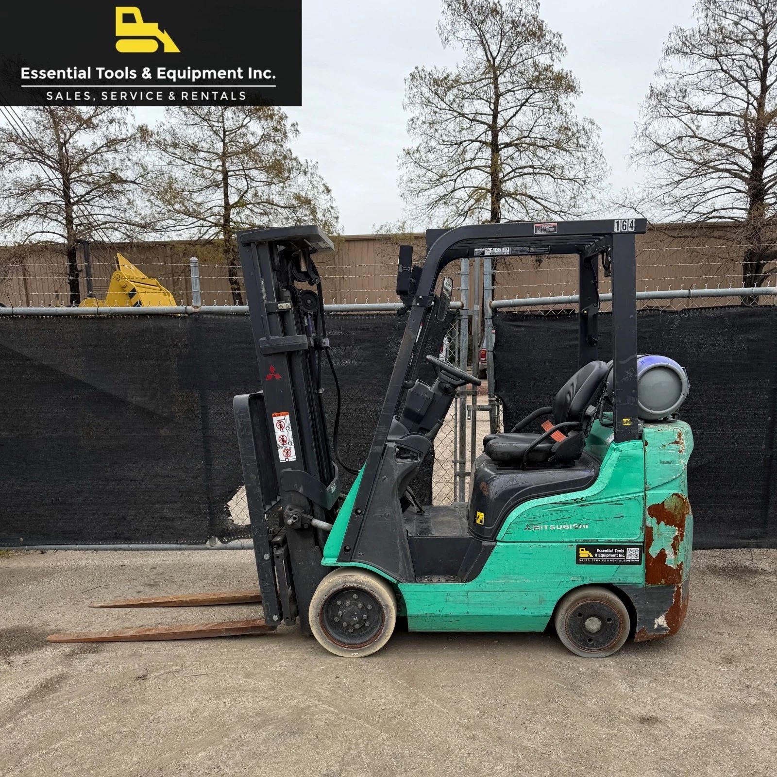 2018 Mitsubishi FGC20N 3-Stage SS Attachment 4K LP Cushion Forklift- 11,552 Hrs