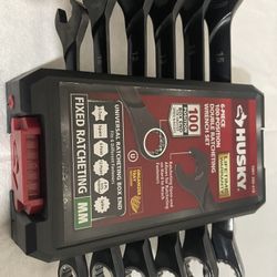 Husky 6 Pieces 100-position Double Ratcheting Wrench Set