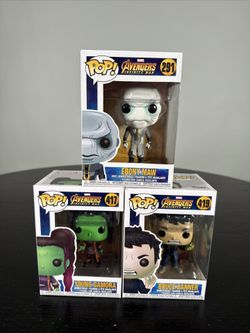 Funko Pop! Avengers Infinity War Ebony Maw 291 Young Gamora 417 Bruce Banner 419