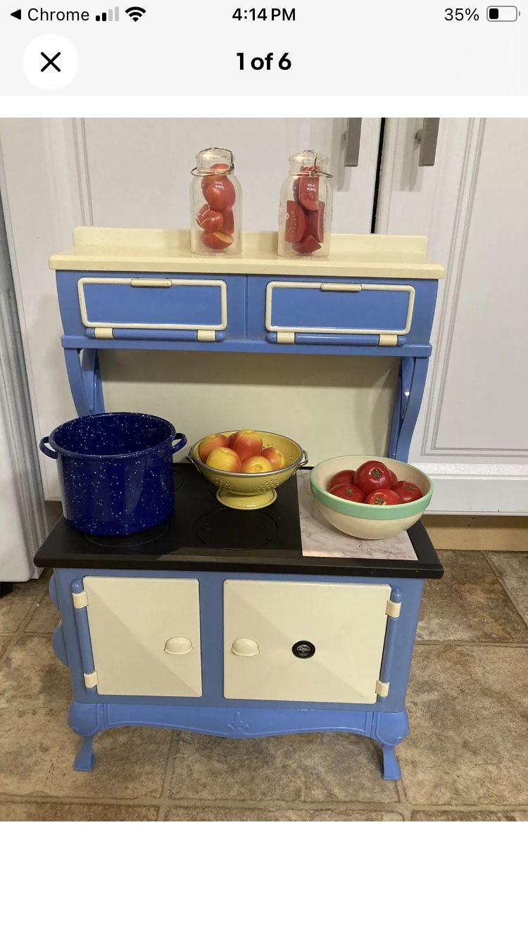 American girl, doll kits, stove, and all accessories complete
