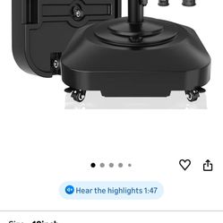 new！Umbrella Base,Heavy Duty Umbrella Stand with 5 Wheels, Max 135lb 