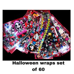 New Halloween bundle of 60 high color uvdtf tumbler wraps