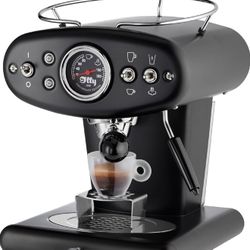 Illy X1 Anniversary 1935 Espresso Single-Serve Machine for iperEspresso capsules with Milk Frother Steam Wand (Black)  