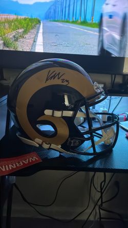 Kyren Williams autograph helmet