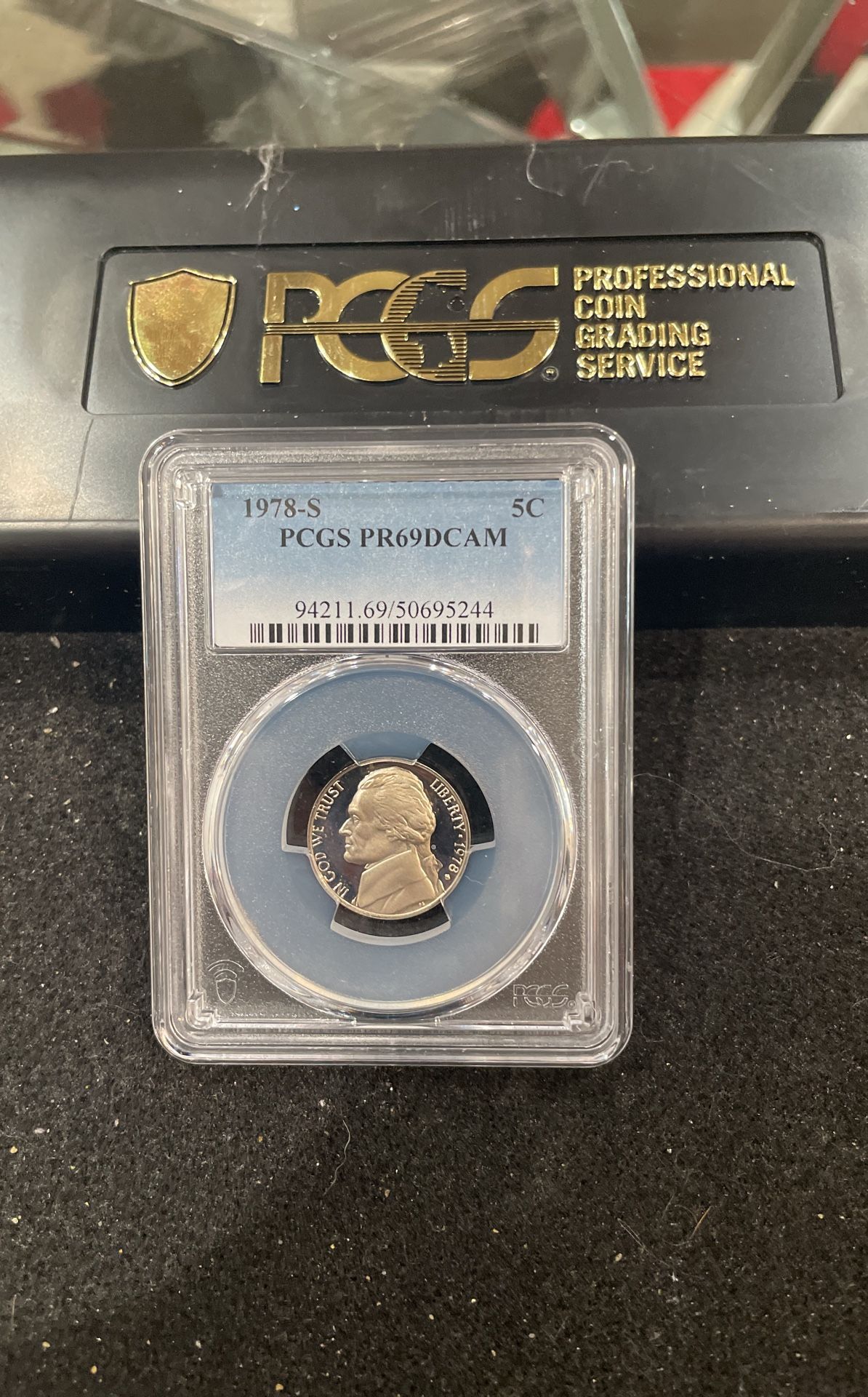1978 S Gem Proof Jefferson Nickel Graded At PR69 With A Deep Cameo E-15