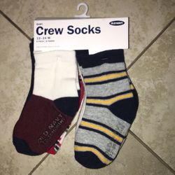 Old Navy Toddler Boy’s Crew Socks 8 Pack, Size 12-24 Months 