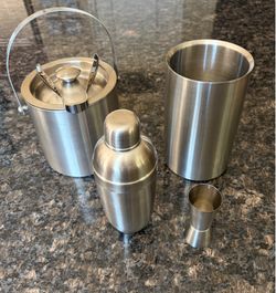 Arcosteel Duo Styli collection 5-piece stainless steel bar set