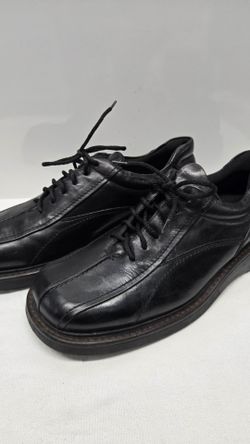 Hippopotamus Men's Black Leather Lace-Up Oxford Square  S. 12 D