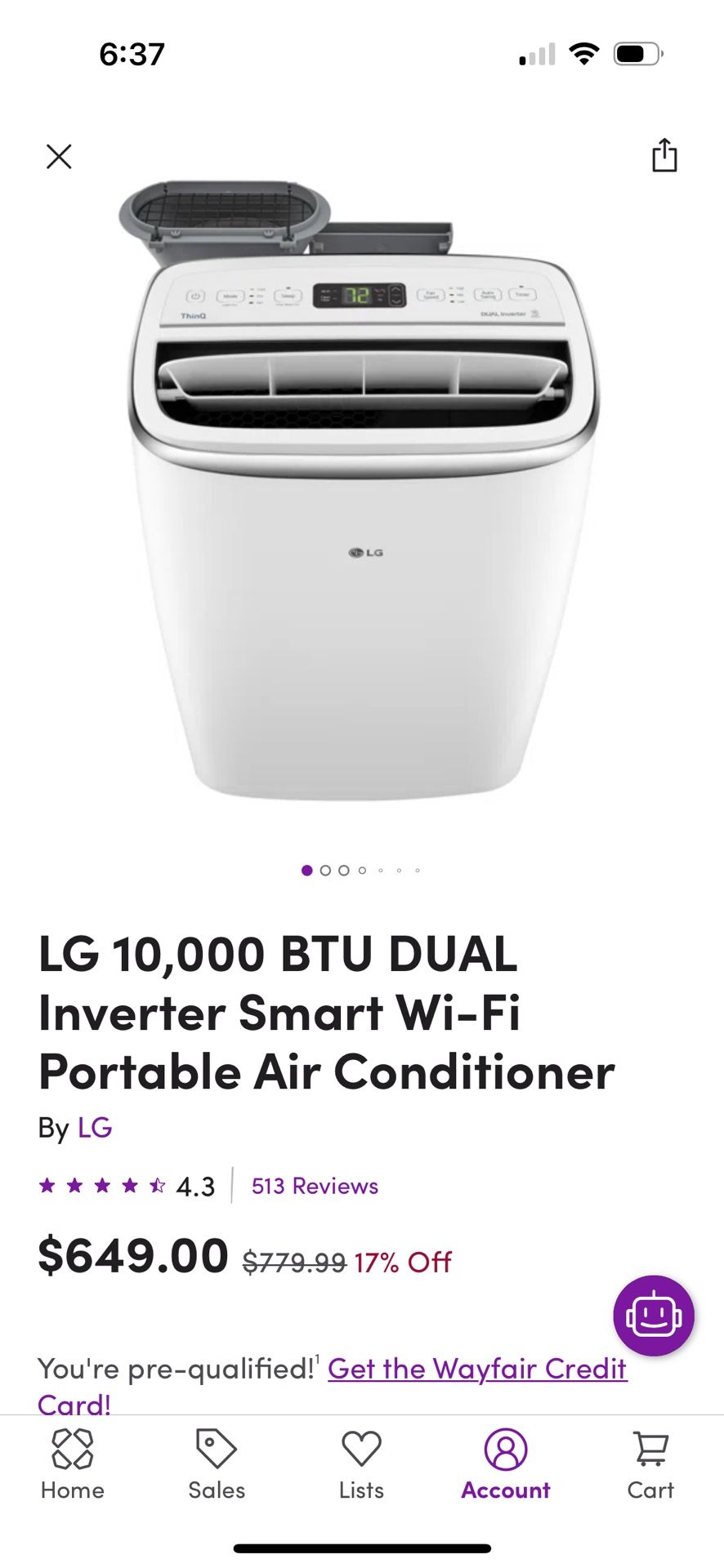 LG Portable Air Conditioner