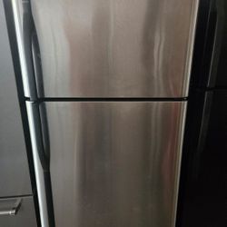 Ge Stainless Steel Fridge Top Freezer 