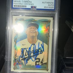 2023 Topps Alan Ginter Miguel Cabrera PSA Certified Auto 