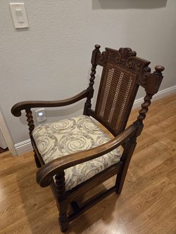 Wood rocker and wood matching chair