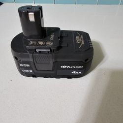 Ryobi 18 volt lithium battery 4 AH