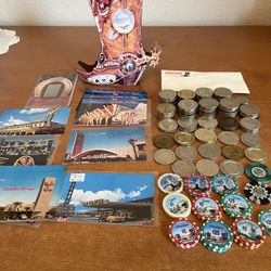 Casino  items. Chips Tokens Postcards+