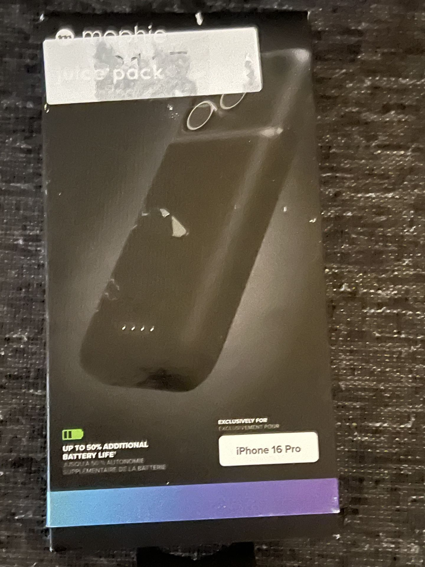 Chargeable case 50% more battery life. iPhone 16 Pro. Chargeable case 50% more battery life. iPhone 16 Pro.